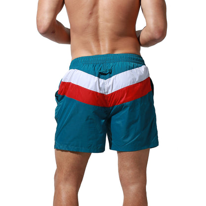 DESMIIT Men's Quick drying Beach shorts loose swimming trunks color matching Board shorts S7937