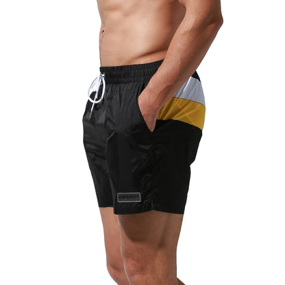 DESMIIT Men's Quick drying Beach shorts loose swimming trunks color matching Board shorts S7937
