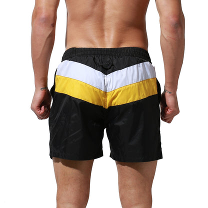 DESMIIT Men's Quick drying Beach shorts loose swimming trunks color matching Board shorts S7937