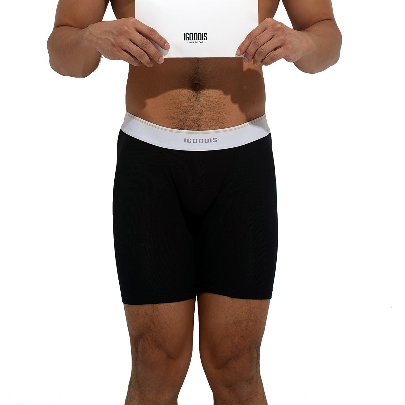 Men's Soft Men's Underwear Middle Comfortable Boxer Briefs with Elastic Waist  U5003