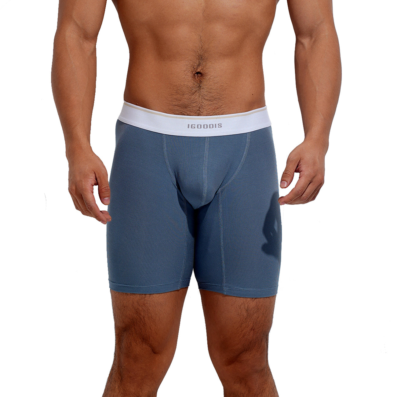 Men's Soft Men's Underwear Middle Comfortable Boxer Briefs with Elastic Waist  U5003