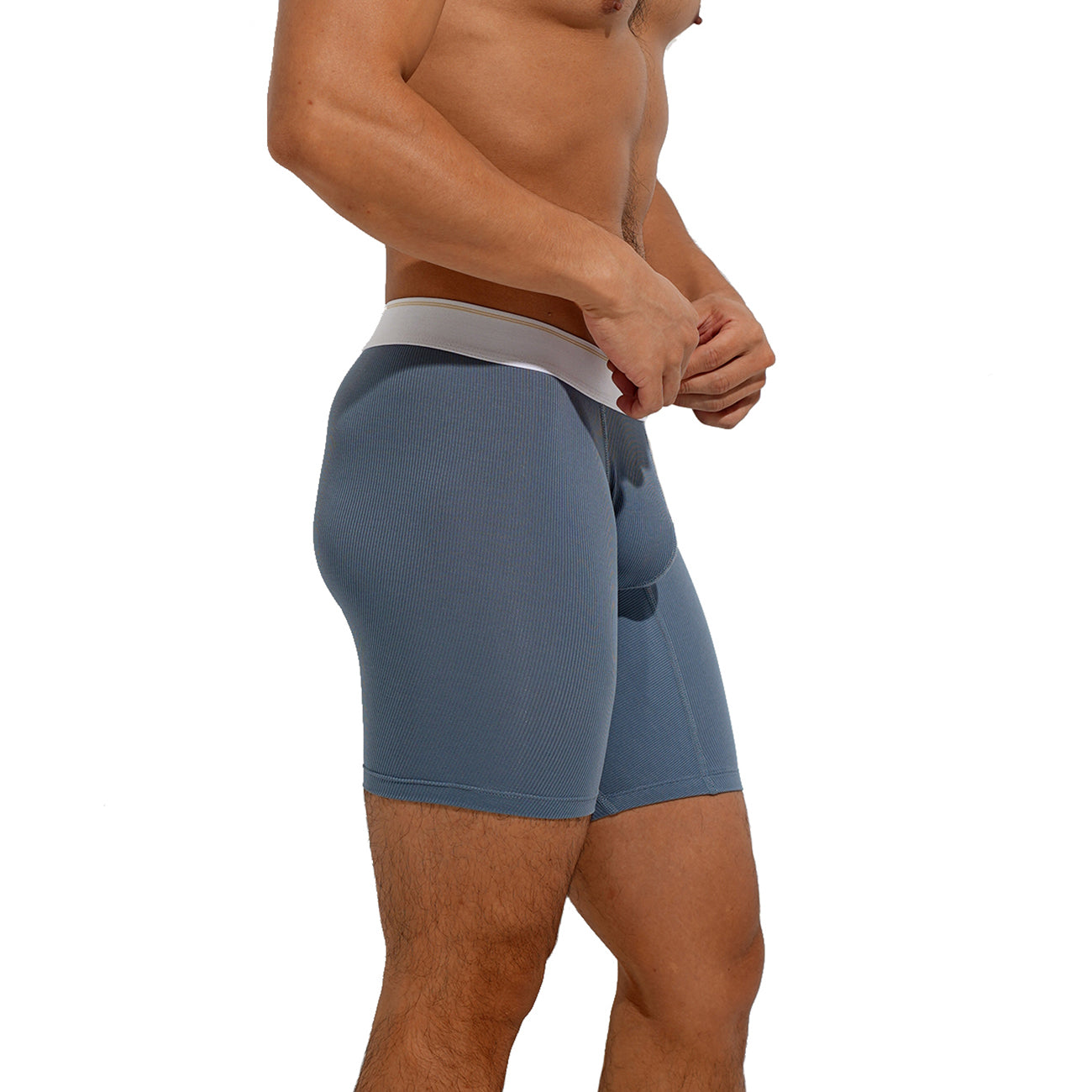 Men's Soft Men's Underwear Middle Comfortable Boxer Briefs with Elastic Waist  U5003