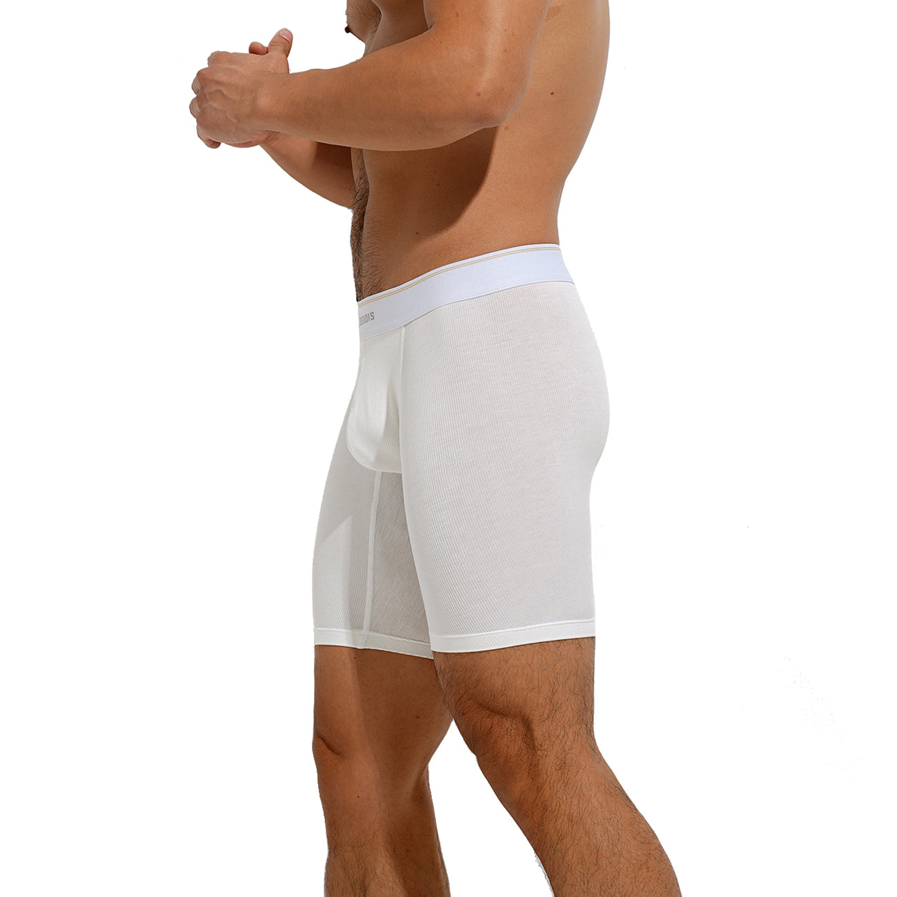 Men's Soft Men's Underwear Middle Comfortable Boxer Briefs with Elastic Waist  U5003