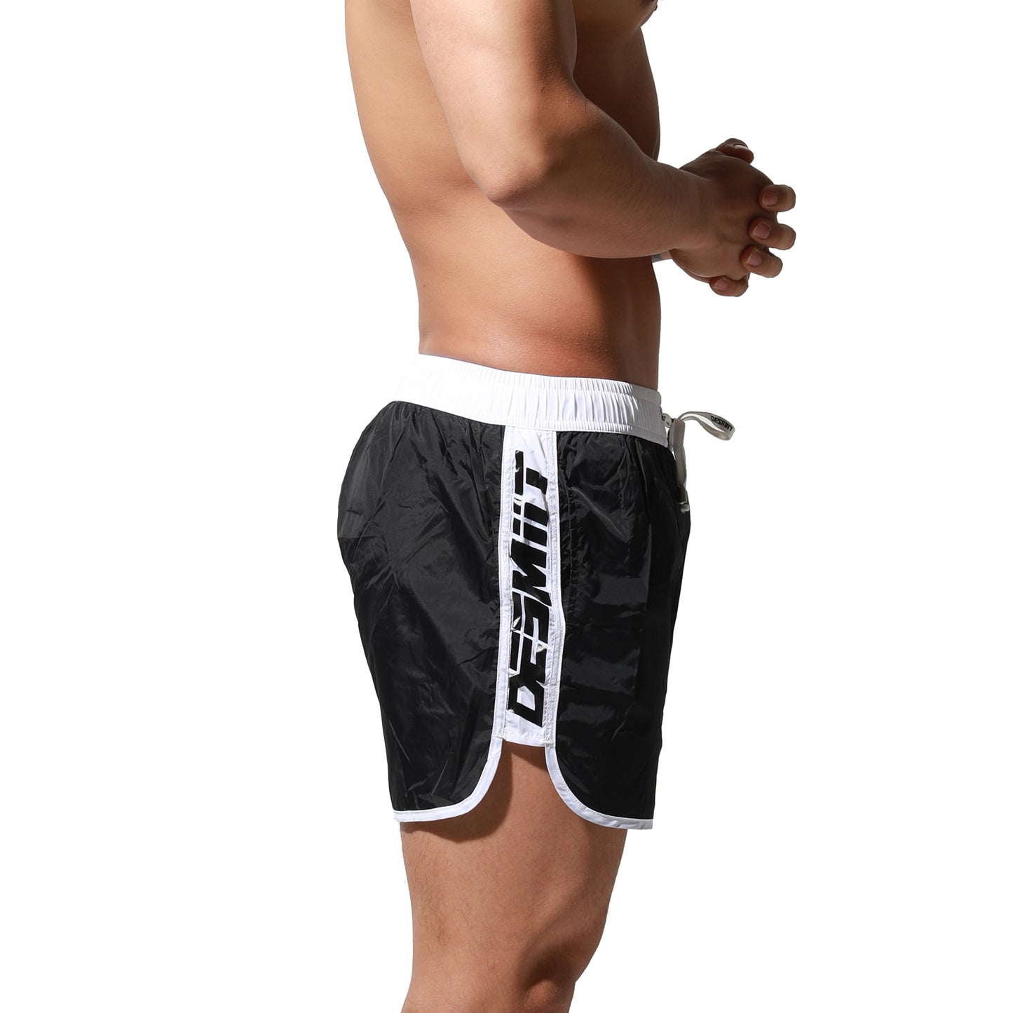 DESMIIT Men's Thin Loose Swimwear All-Day Comfort Board Shorts Surf Fast Dry Swimsuit S7067