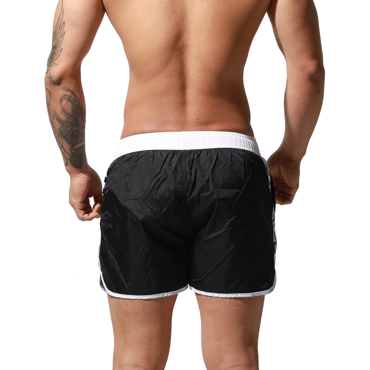 DESMIIT Men's Thin Loose Swimwear All-Day Comfort Board Shorts Surf Fast Dry Swimsuit S7067