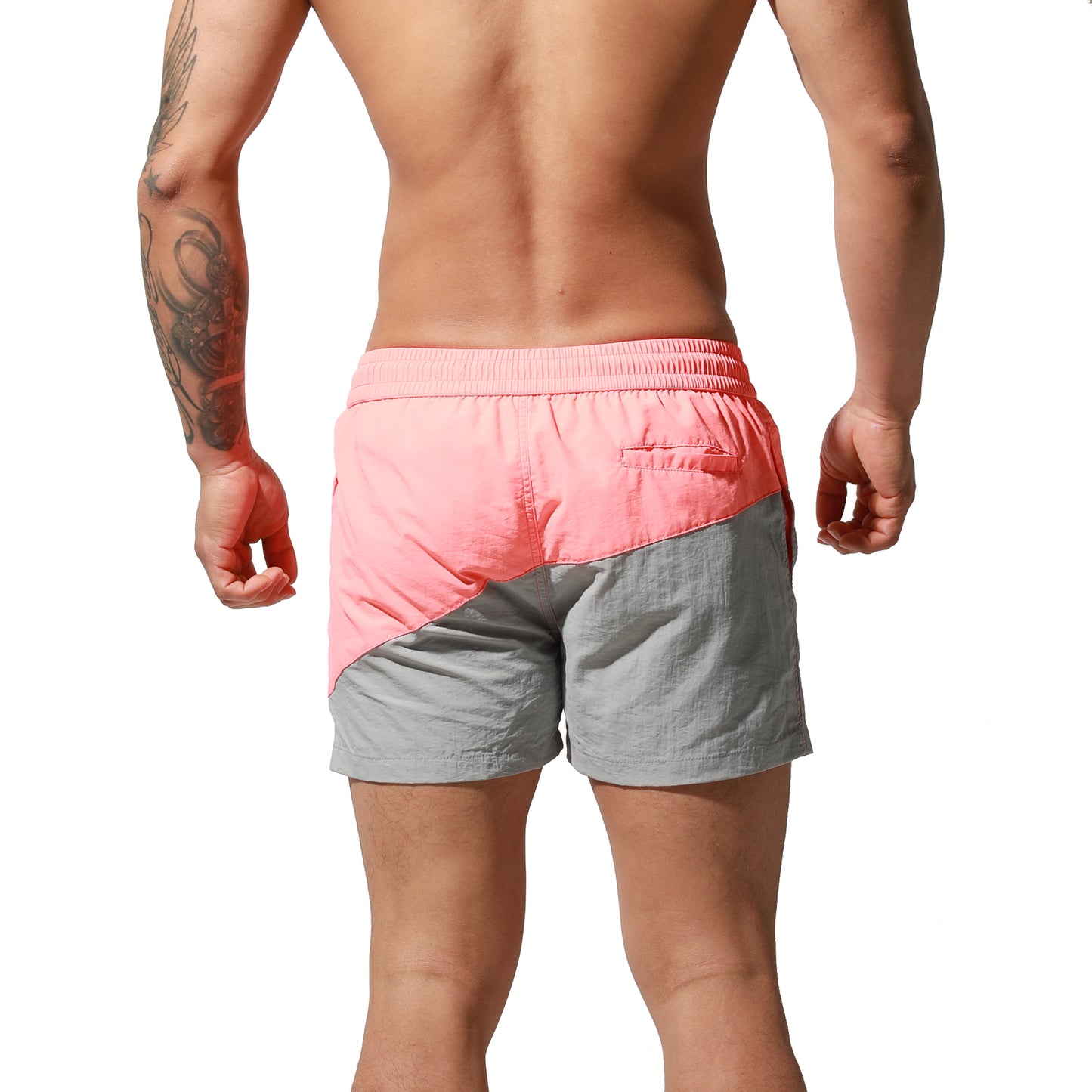 DESMIIT Men's swimming trunks Quick drying swimsuit loose Beach pants hot spring Board shorts S6023