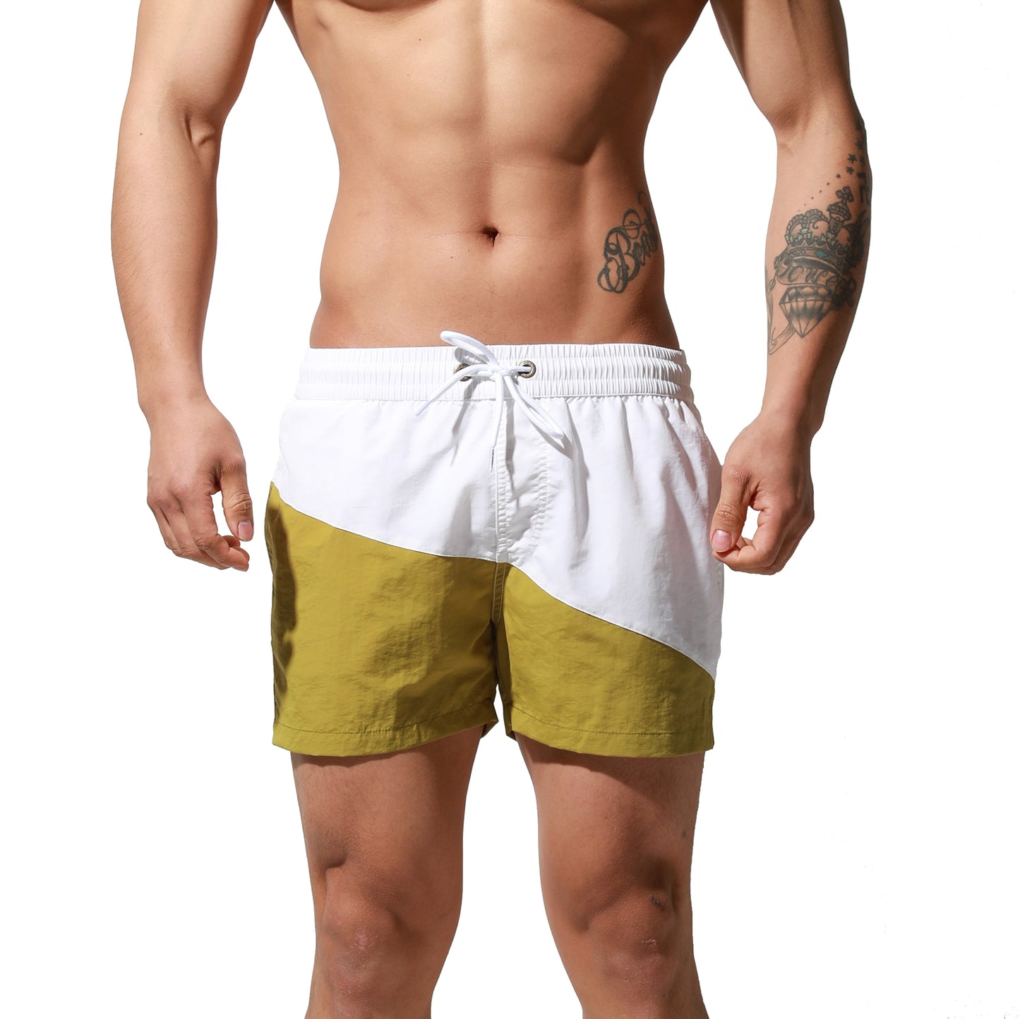 DESMIIT Men's swimming trunks Quick drying swimsuit loose Beach pants hot spring Board shorts S6023