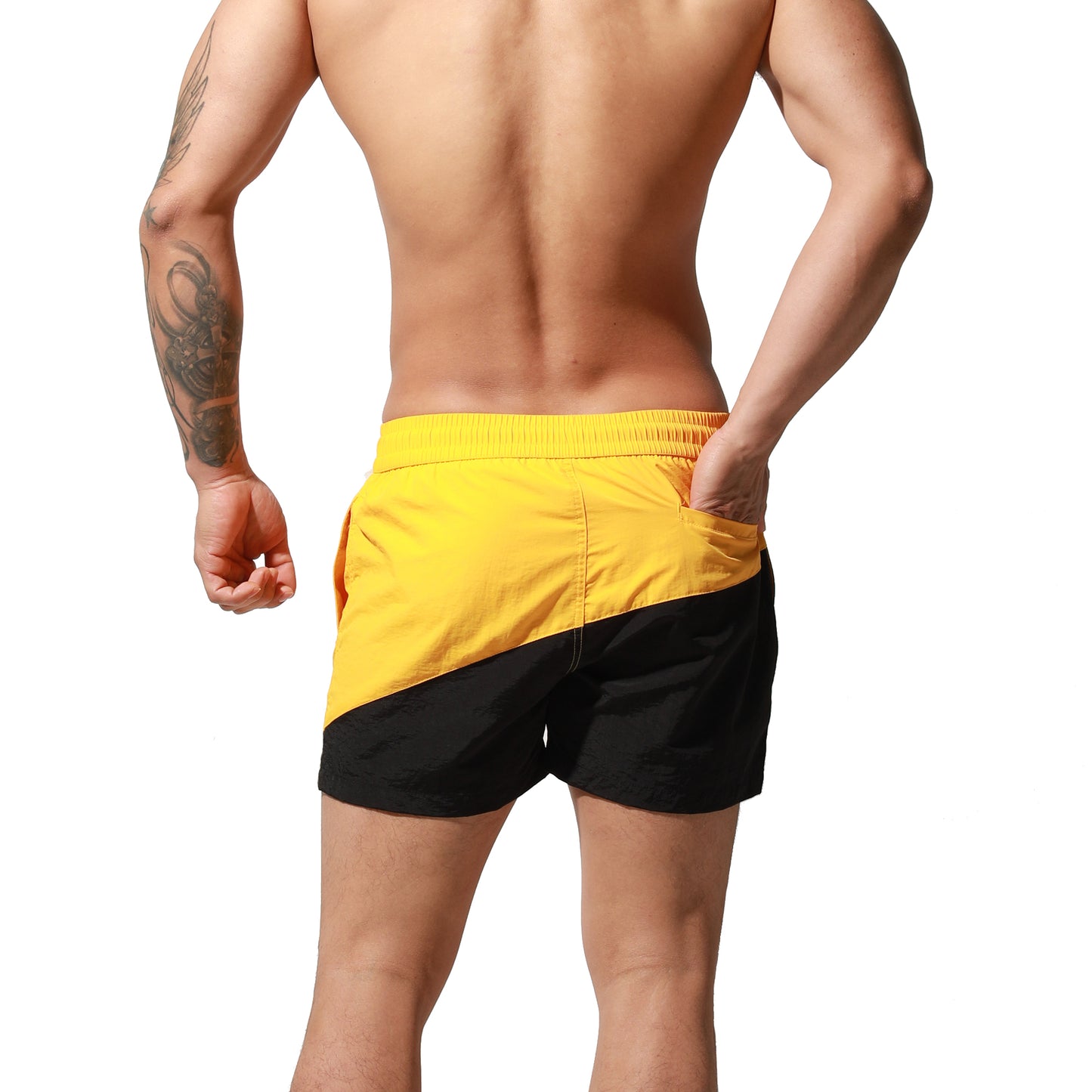 DESMIIT Men's swimming trunks Quick drying swimsuit loose Beach pants hot spring Board shorts S6023