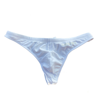 Men's Drawstrings Sexy Low Rise Solid Swim Thongs for Sunbathing S201