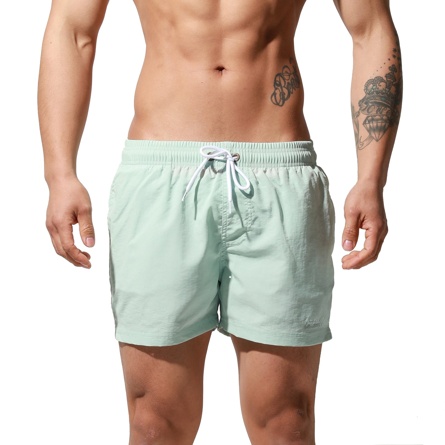 DESMIIT Men's Qucik-Dry Board Shorts Loose Swimming All-Day Comfort Surfing  S6020