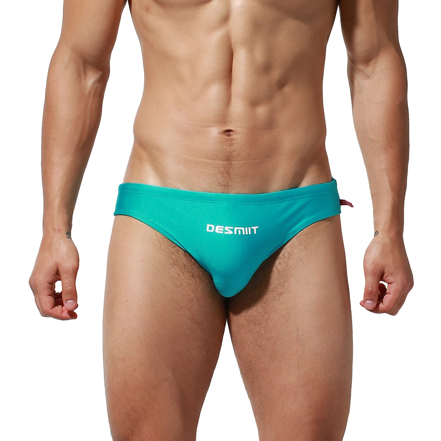 DESMIIT Men's Sparkle Swimwear Swim Brief Gent String Holiday Sunbath Swimsuit bikini S3933