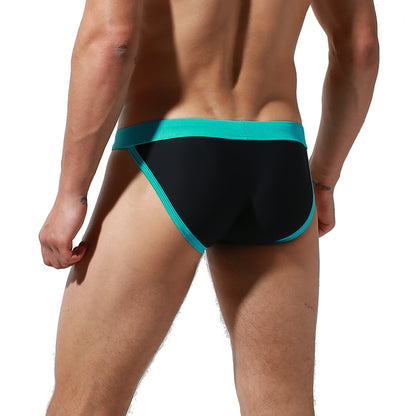 DESMIIT Men's Low Rise Micro Bikini Swim Briefs with Cup - Quick Dry Tight Bathing Suit for Swimming & Hot Spring S3937