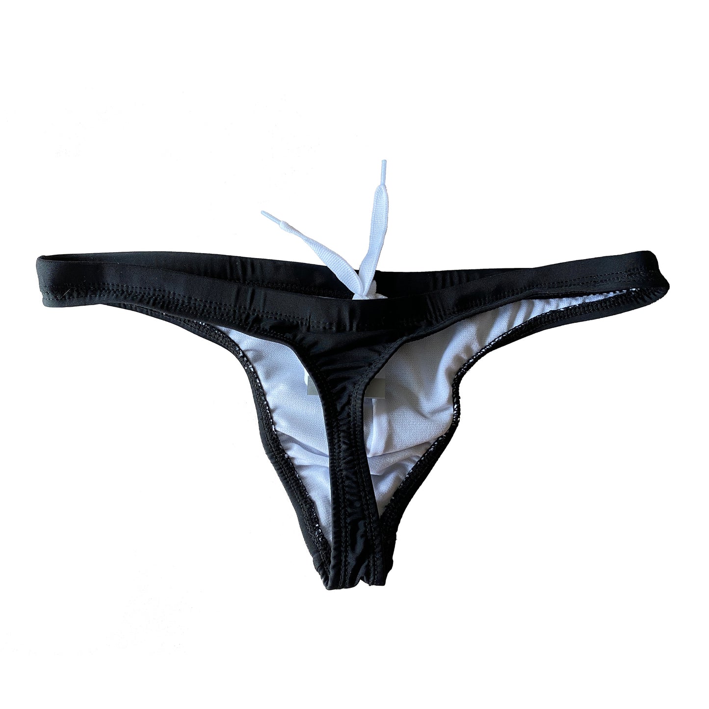 Men's Drawstrings Sexy Low Rise Solid Swim Thongs for Sunbathing S201