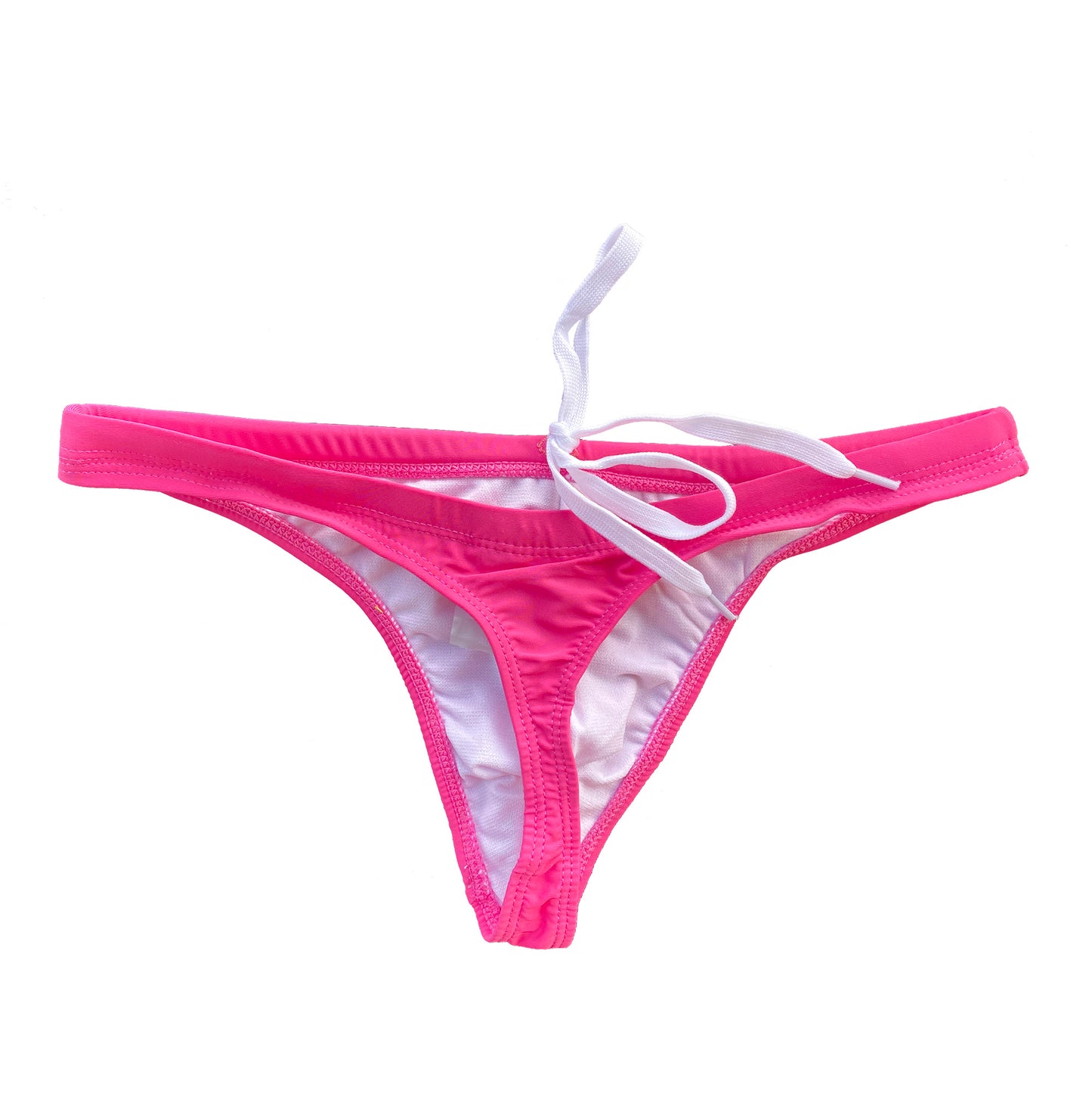 Men's Drawstrings Sexy Low Rise Solid Swim Thongs for Sunbathing S201
