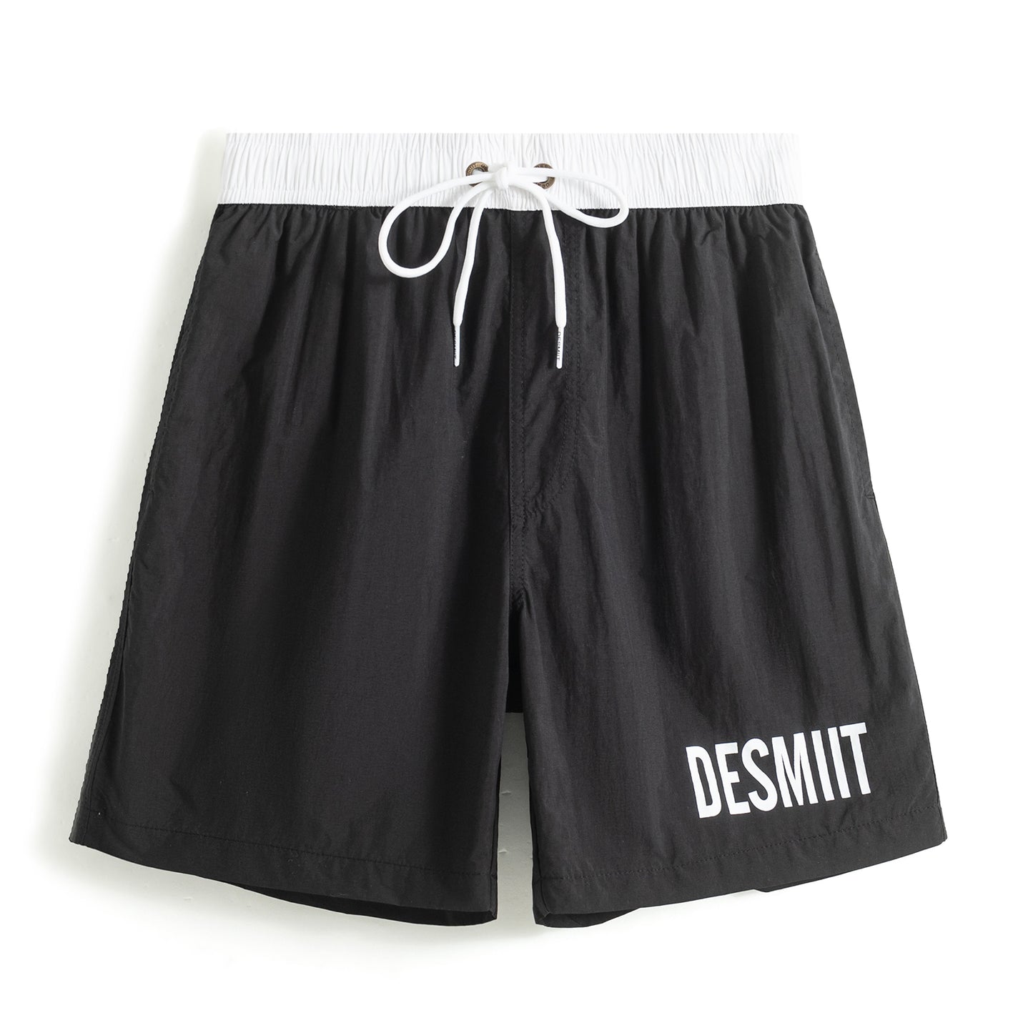 Men's Solid Color Drawstring Board Shorts | Quick-Dry Portable Sports Swimwear with Pockets B4114