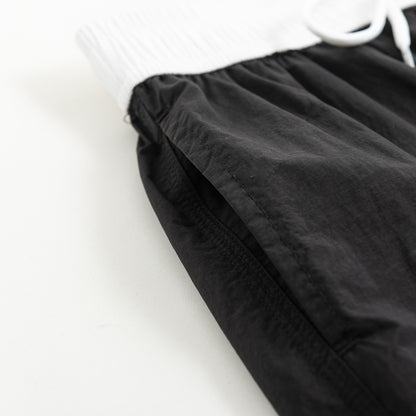 Men's Solid Color Drawstring Board Shorts | Quick-Dry Portable Sports Swimwear with Pockets B4114