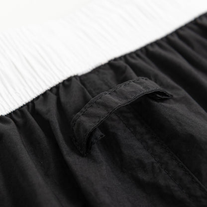 Men's Solid Color Drawstring Board Shorts | Quick-Dry Portable Sports Swimwear with Pockets B4114