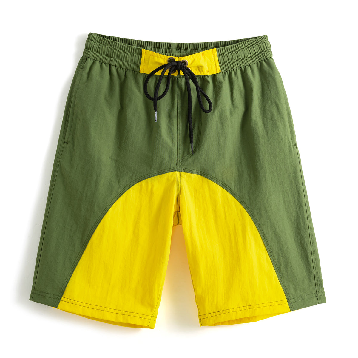DESMIIT Men's Color Block Drawstring Quick Dry Swim Board Shorts, Full Liner Breathable Beach Shorts B5116