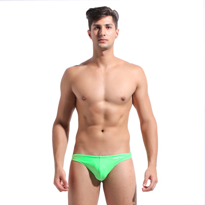 Men's Drawstrings Sexy Low Rise Solid Swim Thongs for Sunbathing S201