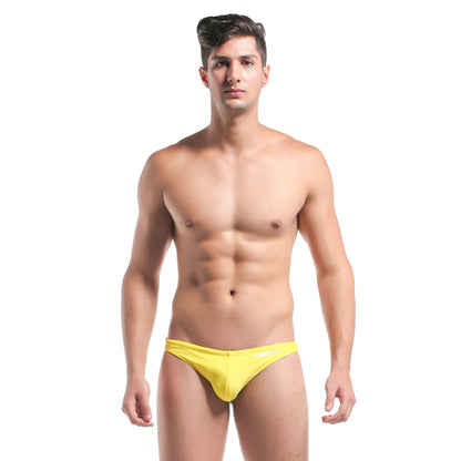 Men's Drawstrings Sexy Low Rise Solid Swim Thongs for Sunbathing S201