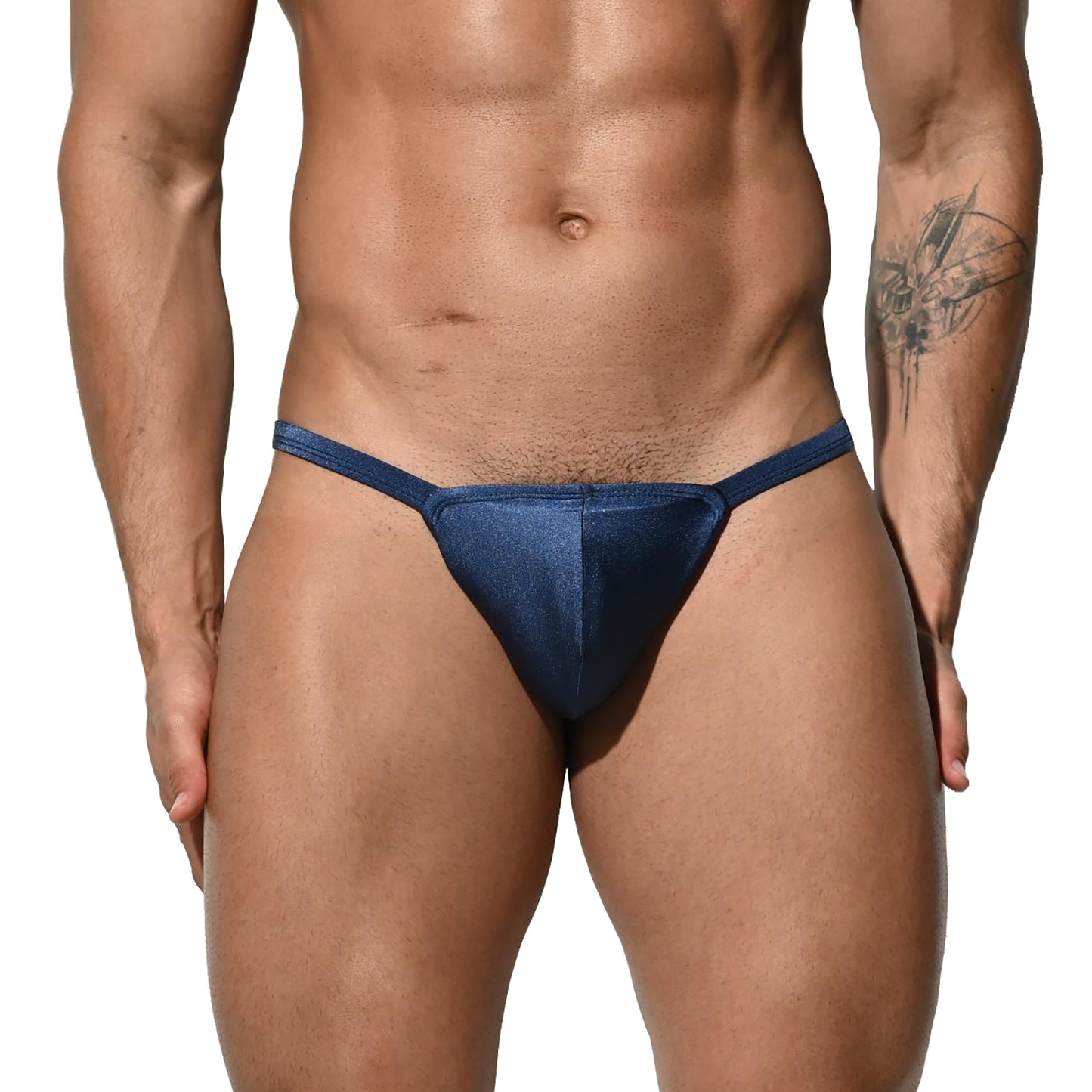 DESMIIT Men's Bikini swimming Sunbathing sexy triangle low waist  Swimwear drawstring-free S205