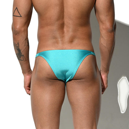 DESMIIT Men's Bikini swimming Sunbathing sexy triangle low waist  Swimwear drawstring-free S205