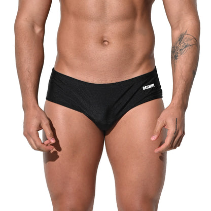 DESMIIT Men's Low Rise Drawstring Swim Briefs | High Stretch Quick-Dry Snug Fit S3209