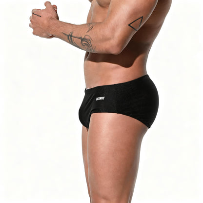 DESMIIT Men's Low Rise Drawstring Swim Briefs | High Stretch Quick-Dry Snug Fit S3209
