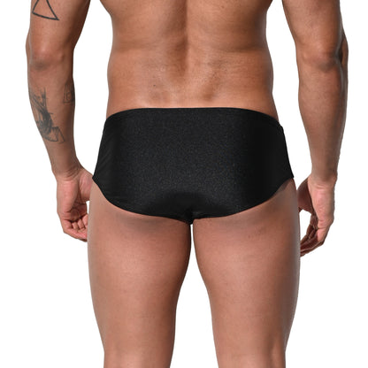 DESMIIT Men's Low Rise Drawstring Swim Briefs | High Stretch Quick-Dry Snug Fit S3209