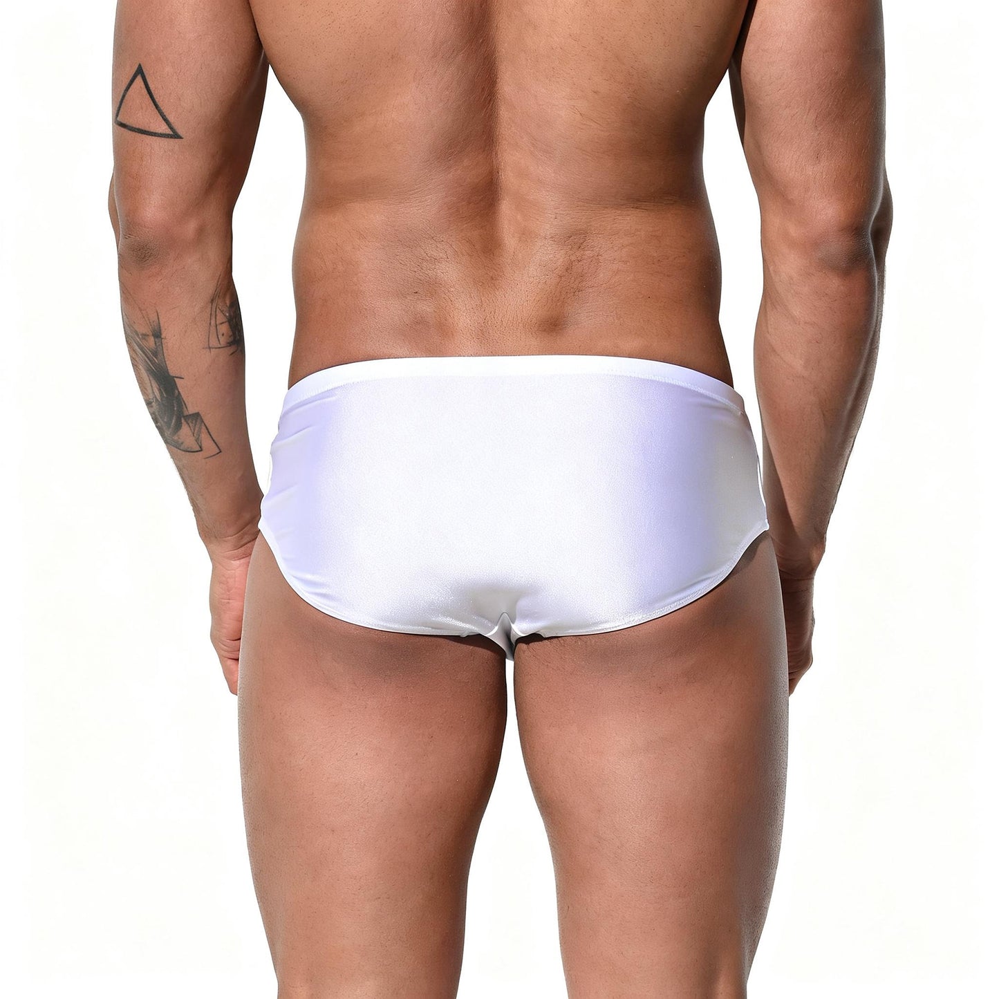 DESMIIT Men's Low Rise Drawstring Swim Briefs | High Stretch Quick-Dry Snug Fit S3209