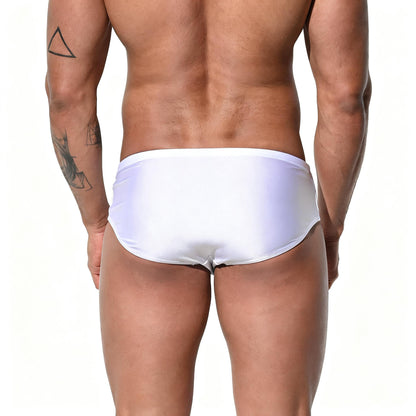 DESMIIT Men's Low Rise Drawstring Swim Briefs | High Stretch Quick-Dry Snug Fit S3209