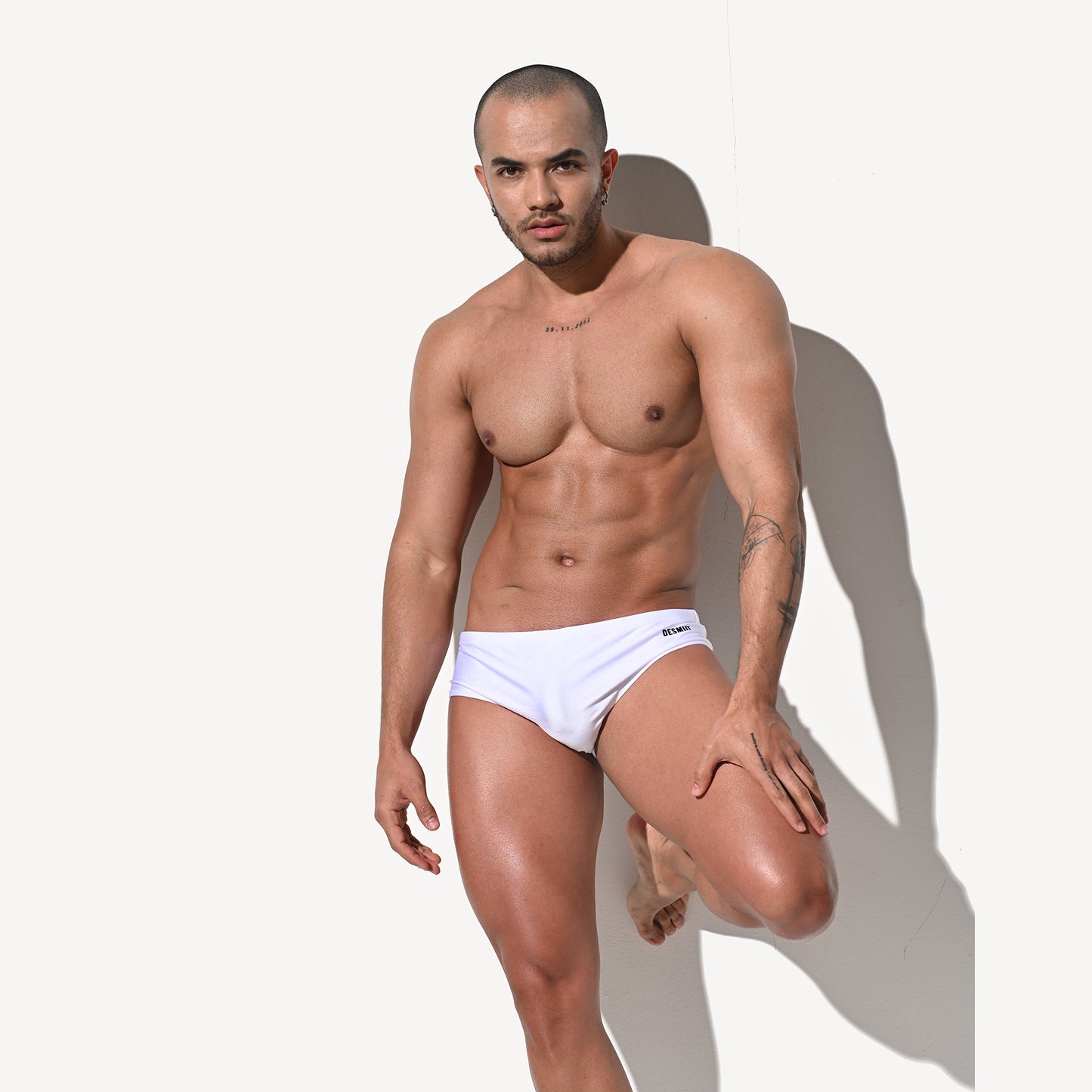 DESMIIT Men's Low Rise Drawstring Swim Briefs | High Stretch Quick-Dry Snug Fit S3209