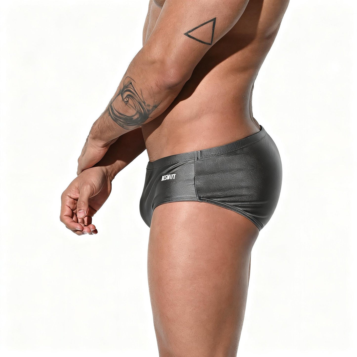 DESMIIT Men's Low Rise Drawstring Swim Briefs | High Stretch Quick-Dry Snug Fit S3209