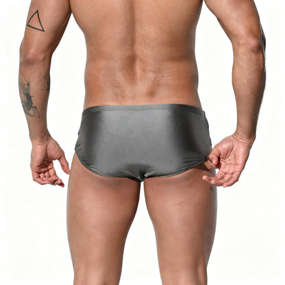 DESMIIT Men's Low Rise Drawstring Swim Briefs | High Stretch Quick-Dry Snug Fit S3209