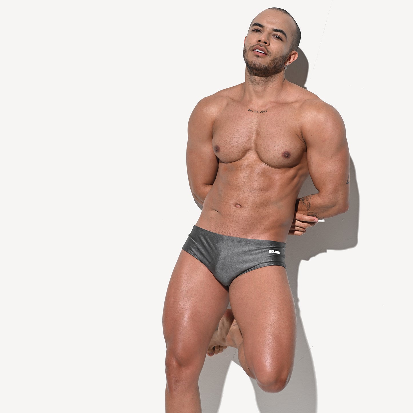 DESMIIT Men's Low Rise Drawstring Swim Briefs | High Stretch Quick-Dry Snug Fit S3209