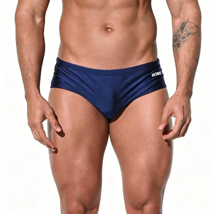 DESMIIT Men's Low Rise Drawstring Swim Briefs | High Stretch Quick-Dry Snug Fit S3209
