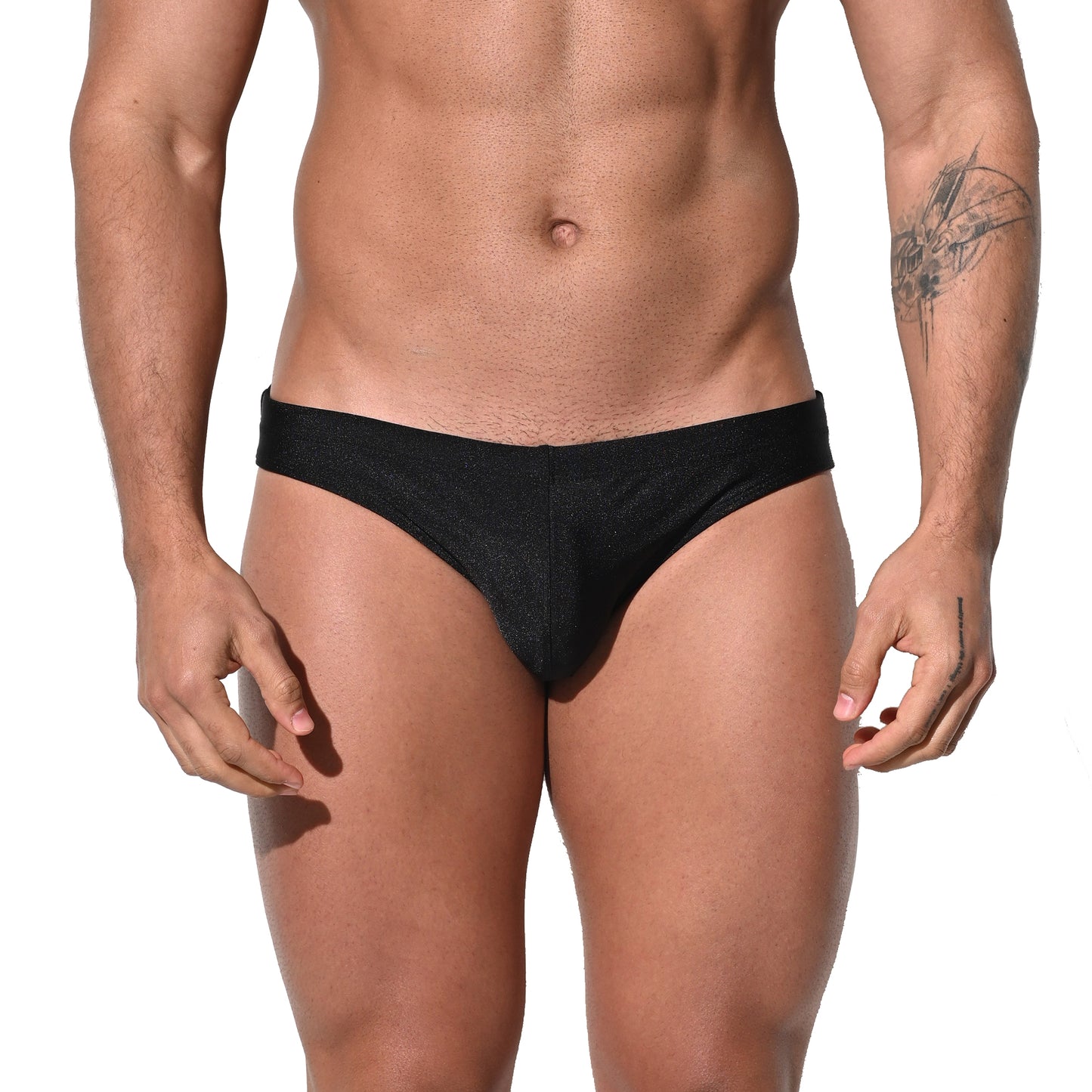 DESMIIT Men's Low Rise Drawstring Swim Briefs | High Stretch Quick-Dry Form-fitting S3210