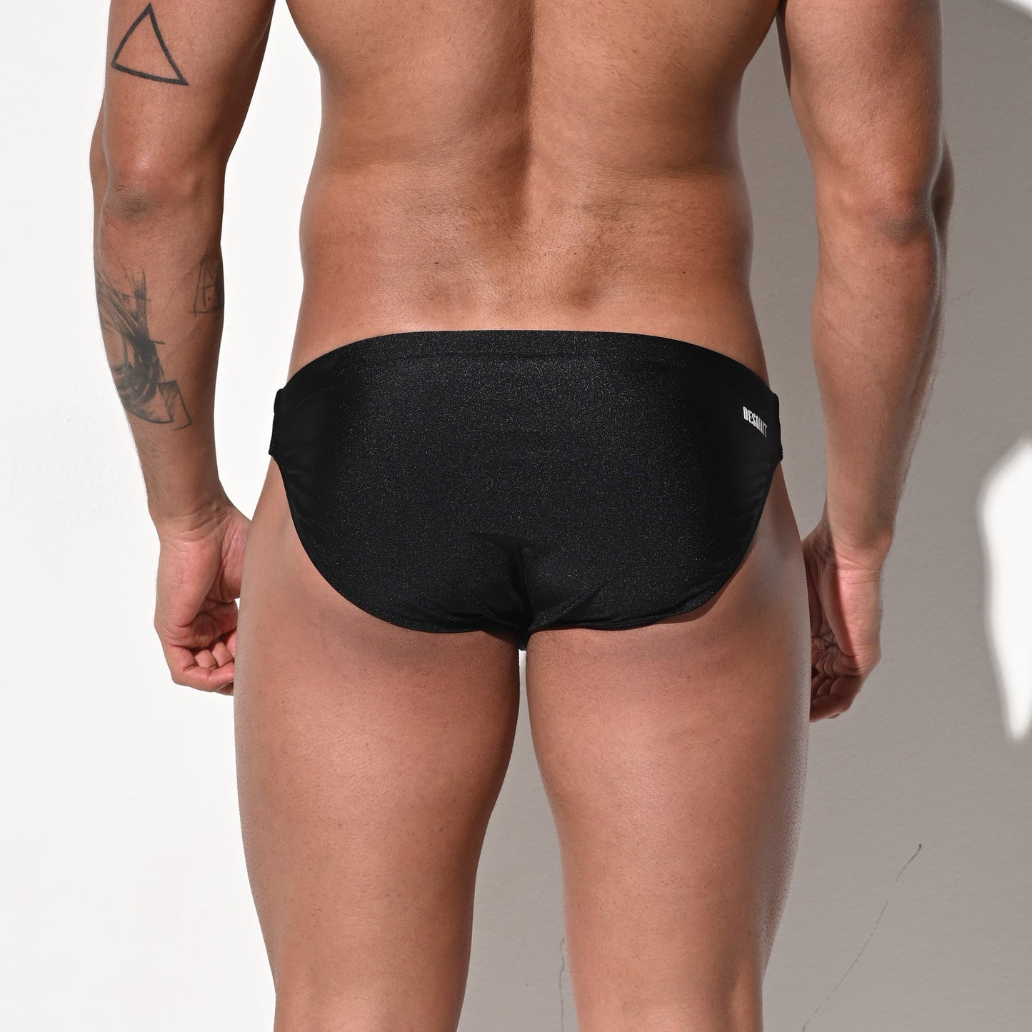 DESMIIT Men's Low Rise Drawstring Swim Briefs | High Stretch Quick-Dry Form-fitting S3210