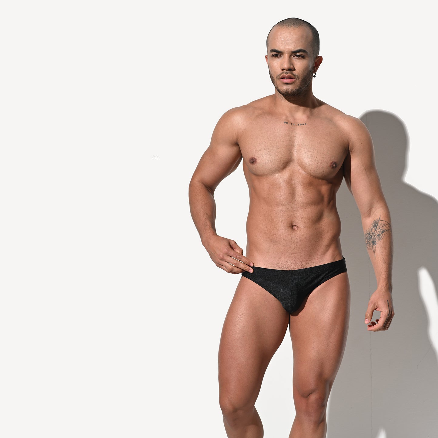 DESMIIT Men's Low Rise Drawstring Swim Briefs | High Stretch Quick-Dry Form-fitting S3210