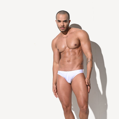 DESMIIT Men's Low Rise Drawstring Swim Briefs | High Stretch Quick-Dry Form-fitting S3210