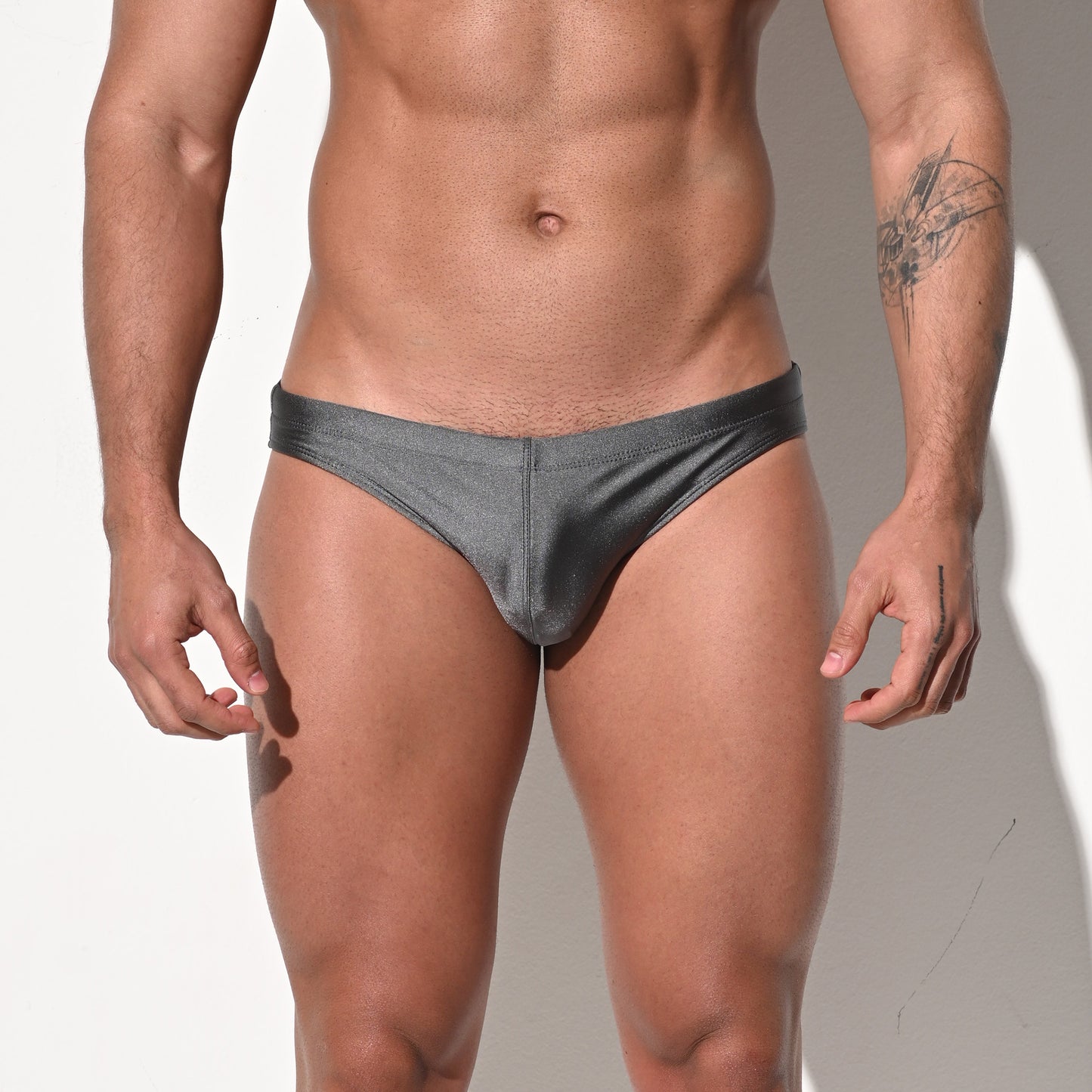 DESMIIT Men's Low Rise Drawstring Swim Briefs | High Stretch Quick-Dry Form-fitting S3210