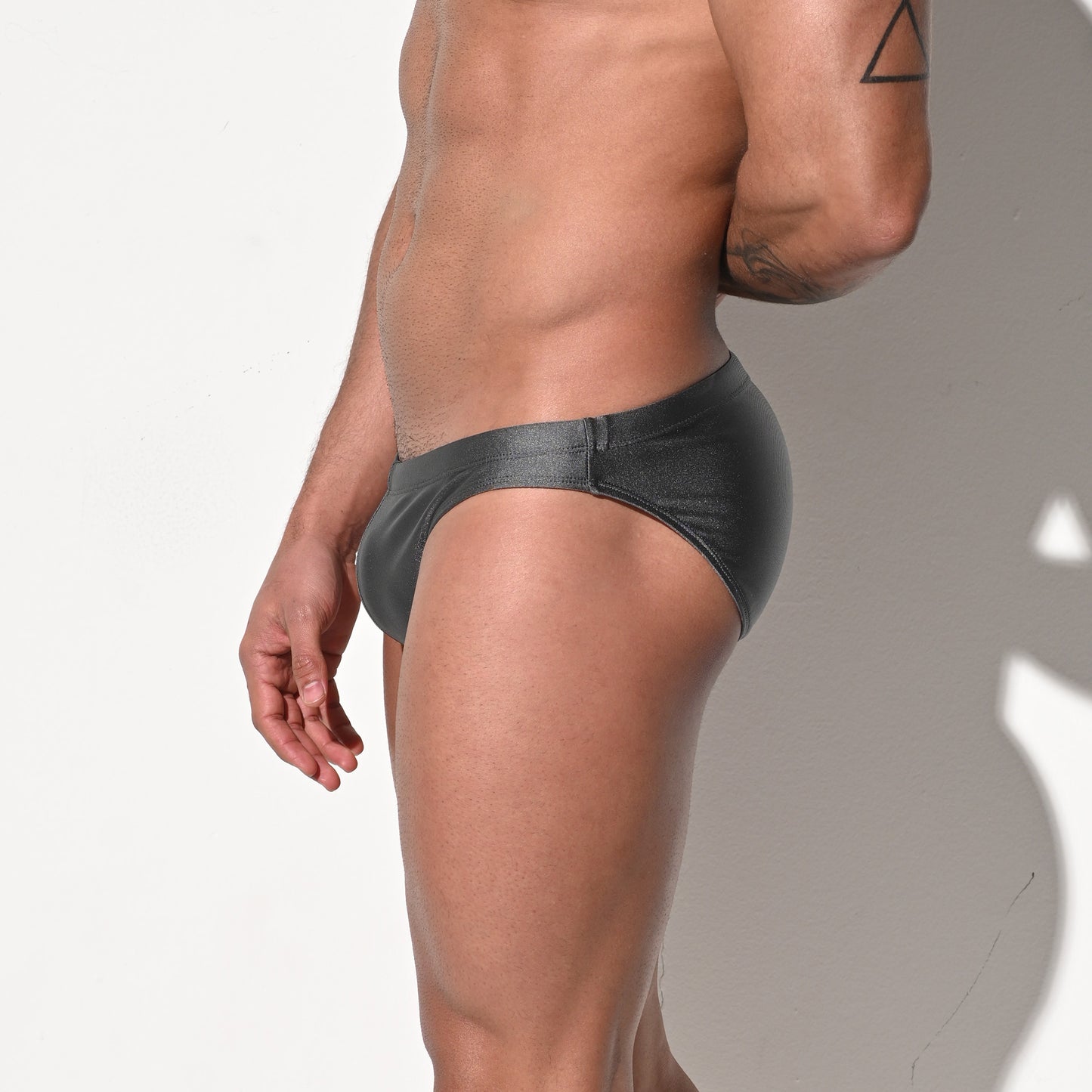 DESMIIT Men's Low Rise Drawstring Swim Briefs | High Stretch Quick-Dry Form-fitting S3210