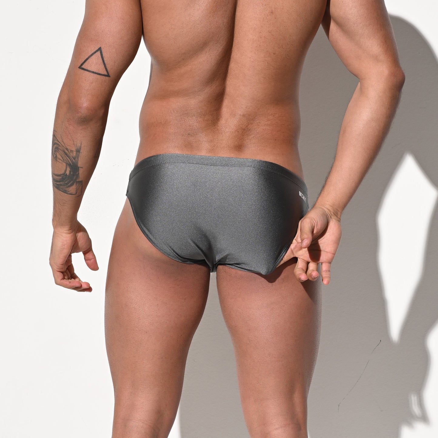 DESMIIT Men's Low Rise Drawstring Swim Briefs | High Stretch Quick-Dry Form-fitting S3210