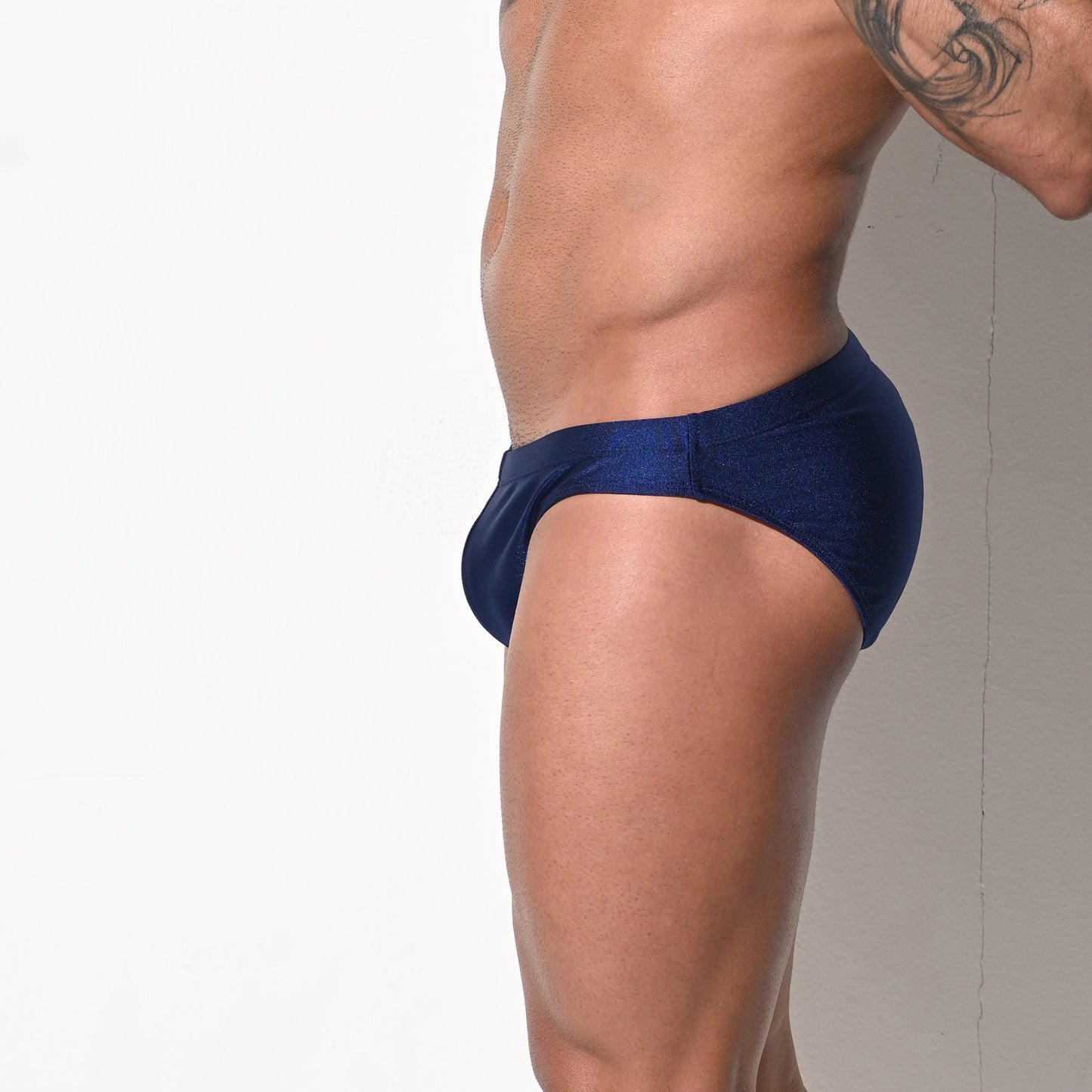 DESMIIT Men's Low Rise Drawstring Swim Briefs | High Stretch Quick-Dry Form-fitting S3210