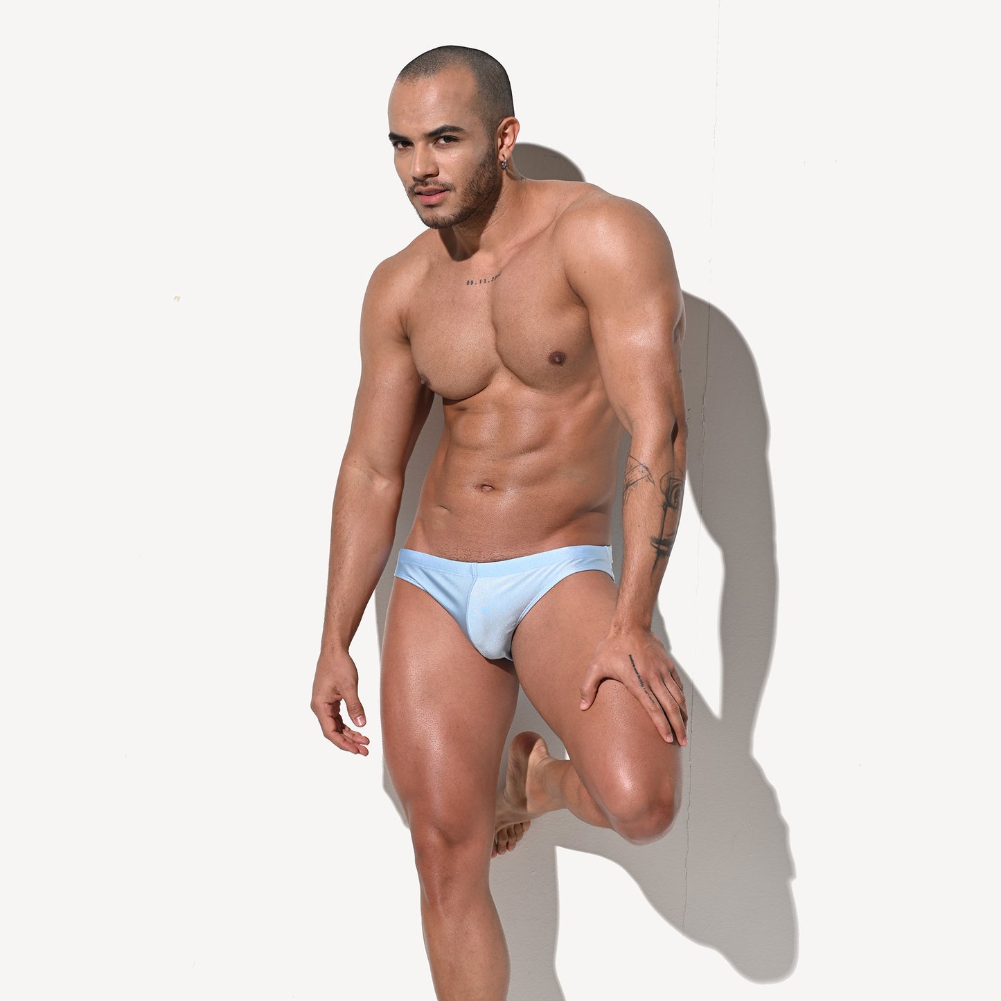 DESMIIT Men's Low Rise Drawstring Swim Briefs | High Stretch Quick-Dry Form-fitting S3210