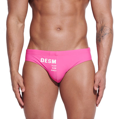 DESMIIT Men's Low Rise Swim Briefs with Cup - Quick Dry Tight Bathing Suit for Swimming  S3313