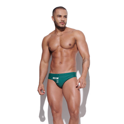 DESMIIT Men's Low Rise Swim Briefs with Cup - Quick Dry Tight Bathing Suit for Swimming  S3313