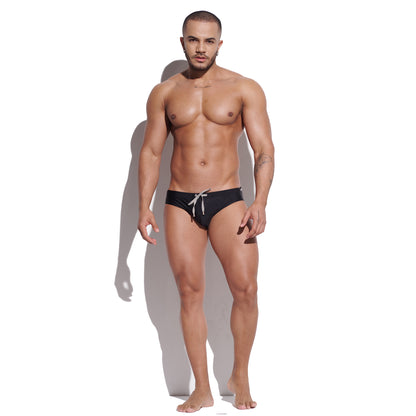 DESMIIT Men's Low Rise Padded Swim Briefs | Sexy Anti-embarrassment Bathing Suit  S3315