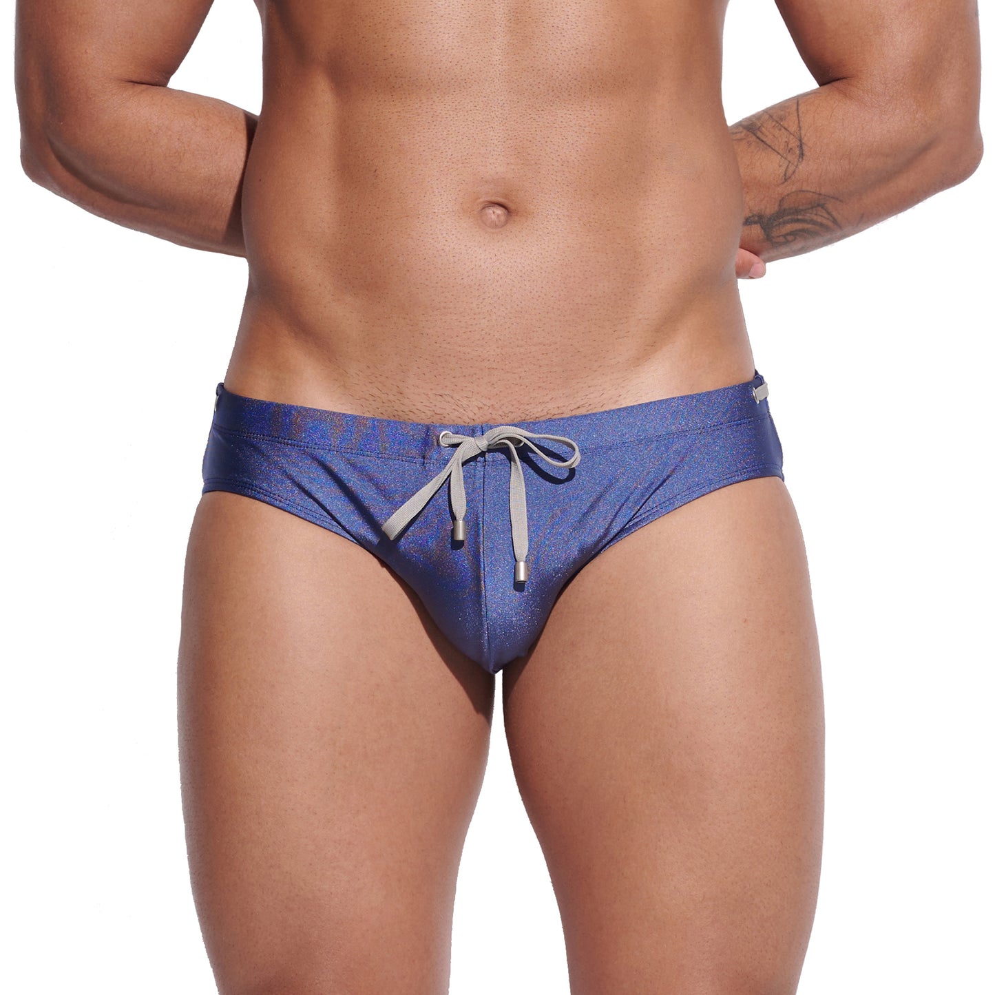 DESMIIT Men's Low Rise Padded Swim Briefs | Sexy Anti-embarrassment Bathing Suit  S3315