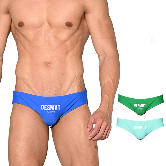 Men's Sporty Quick-Dry Swimwear Stretchy Lined Slim-fit Swim Briefs S3522